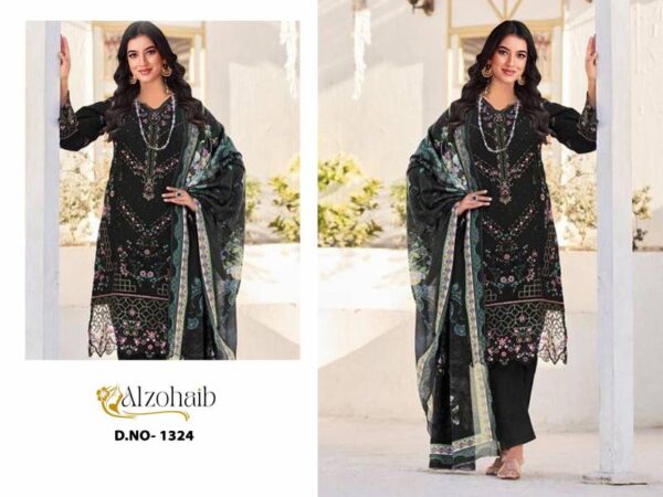 Alzohaib Yasmin Chiffon Dupatta Pakistani Salwar Suits Wholesale Catalog Collection Supplier - Image 7