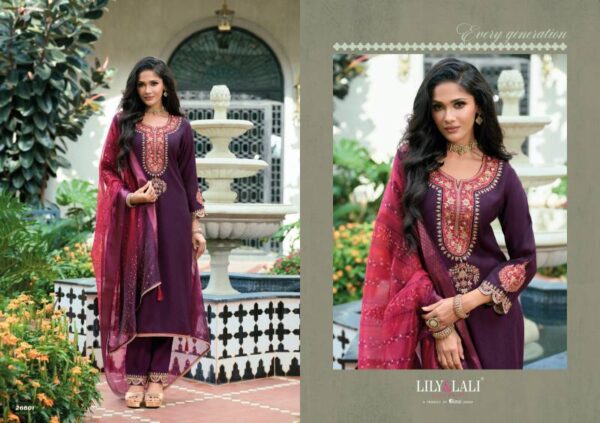Lily And Lali Sajawat Viscose Kurti Bottom With Dupatta Wholesale Catalog Collection Supplier - Image 2