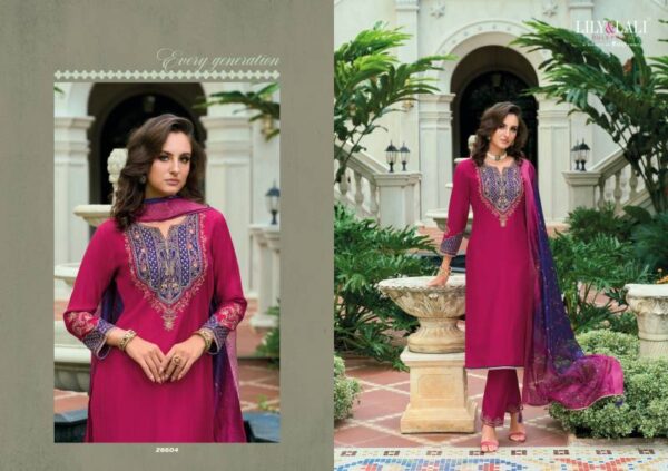 Lily And Lali Sajawat Viscose Kurti Bottom With Dupatta Wholesale Catalog Collection Supplier - Image 4