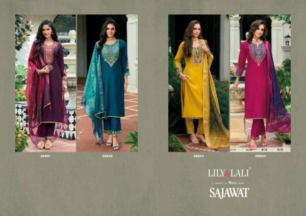 Lily And Lali Sajawat Viscose Kurti Bottom With Dupatta Wholesale Catalog Collection Supplier - Image 7