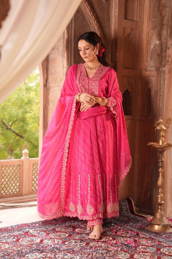Tanyaa P 417 Chinon Kurti Bottom With Dupatta Wholesale Catalog Collection Exporter - Image 2