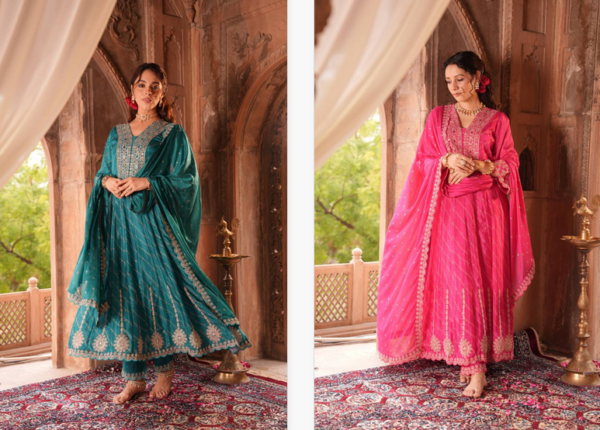 Tanyaa P 417 Chinon Kurti Bottom With Dupatta Wholesale Catalog Collection Exporter - Image 4