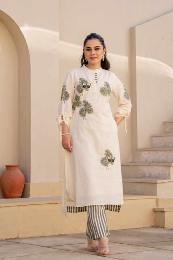 Tanyaa P 418 Cotton Beautiful Work Kurti With Bottom Wholesale Catalog Collection Supplier - Image 5