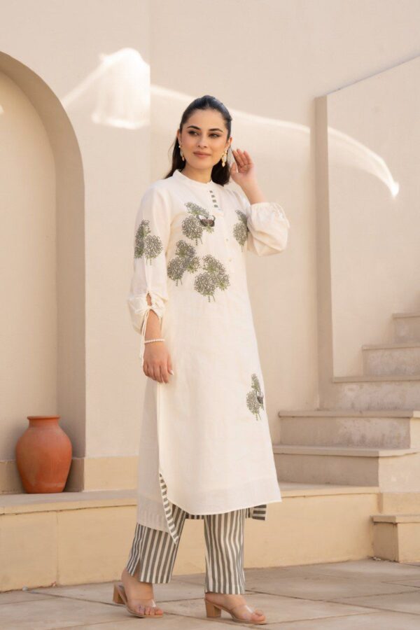 Tanyaa P 418 Cotton Beautiful Work Kurti With Bottom Wholesale Catalog Collection Supplier - Image 6