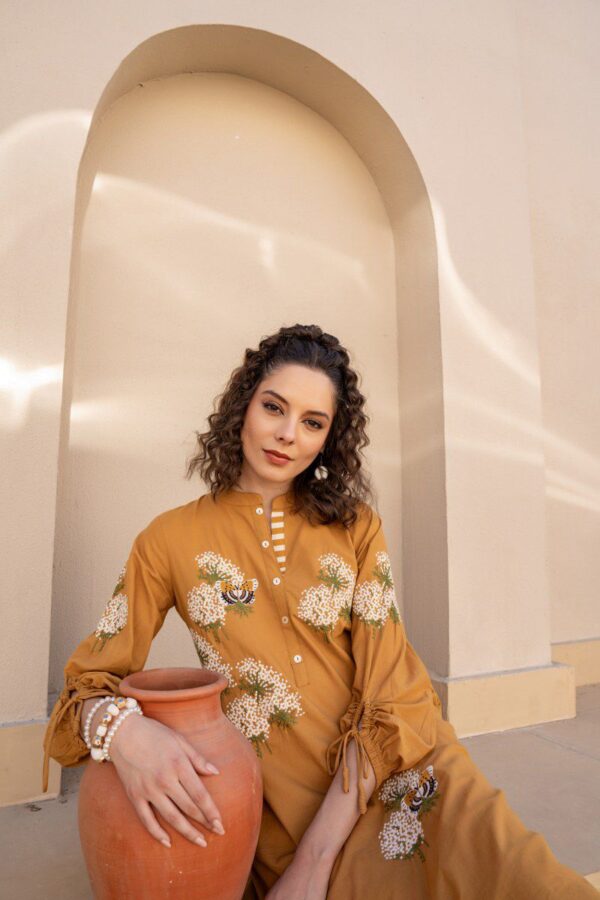 Tanyaa P 418 Cotton Beautiful Work Kurti With Bottom Wholesale Catalog Collection Supplier