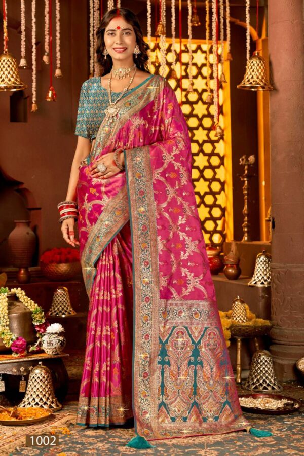Saroj Anokhi Satin Saroski Vol 1 Beautiful Satin Silk Saree Wholesale Catalog Collection Supplier - Image 2