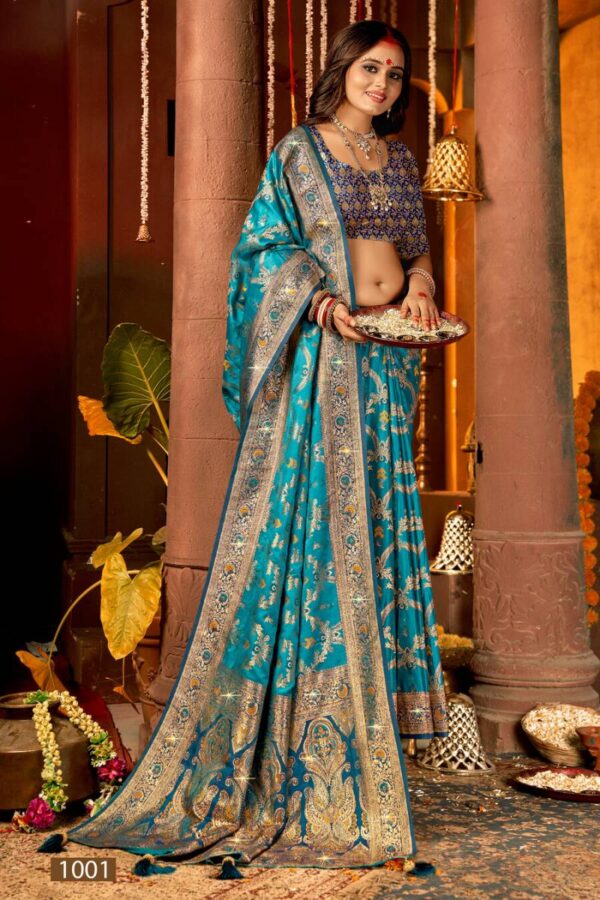 Saroj Anokhi Satin Saroski Vol 1 Beautiful Satin Silk Saree Wholesale Catalog Collection Supplier - Image 3