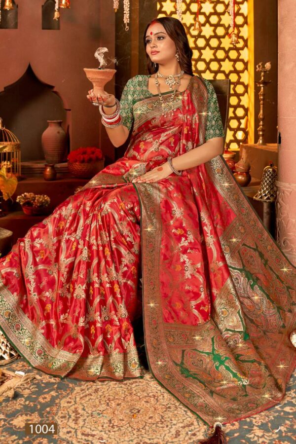 Saroj Anokhi Satin Saroski Vol 1 Beautiful Satin Silk Saree Wholesale Catalog Collection Supplier - Image 4