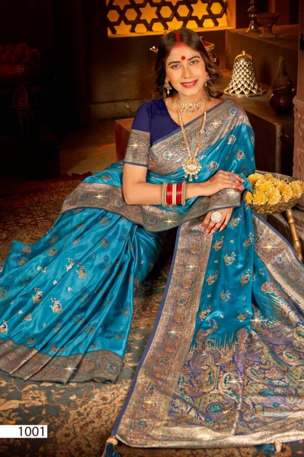 Saroj Anokhi Satin Saroski Vol 2 Fancy Satin Silk Sarees Wholesale Catalog Collection Exporter - Image 2