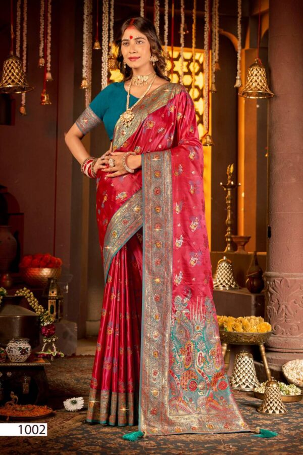 Saroj Anokhi Satin Saroski Vol 2 Fancy Satin Silk Sarees Wholesale Catalog Collection Exporter - Image 3