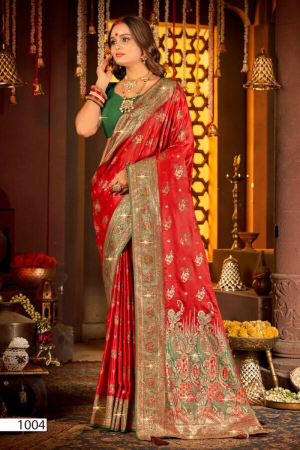 Saroj Anokhi Satin Saroski Vol 2 Fancy Satin Silk Sarees Wholesale Catalog Collection Exporter - Image 5