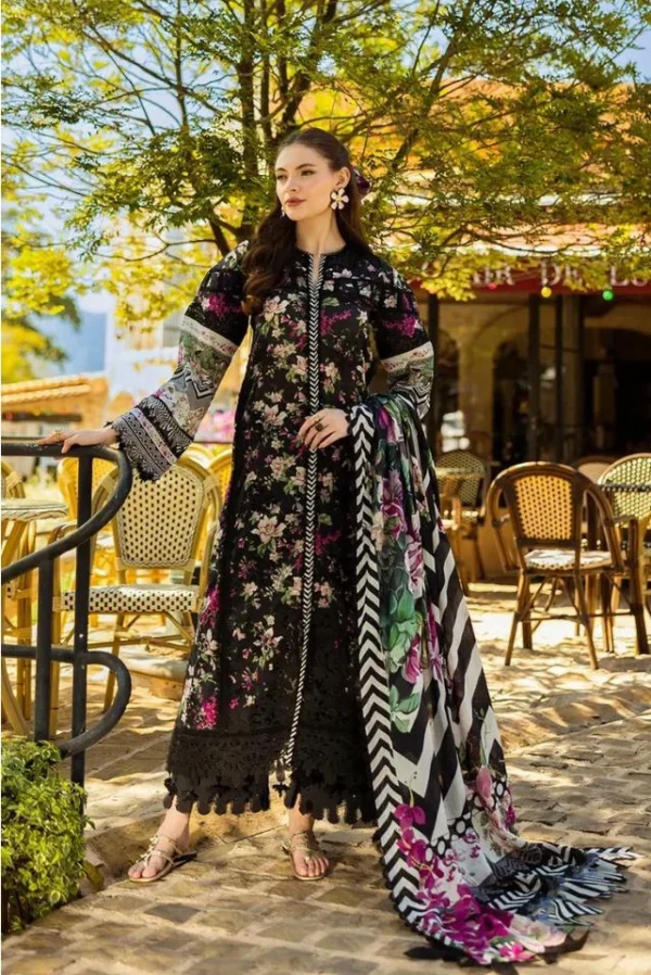 Hazzel Maria B Kirdar Vol 1 Cotton Dupatta Embroidered Pakistani Suit Wholesale Catalog Collection Supplier