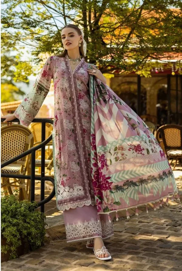 Hazzel Maria B Kirdar Vol 1 Chiffon Dupatta Embroidered Pakistani Suit Wholesale Catalog Collection Supplier