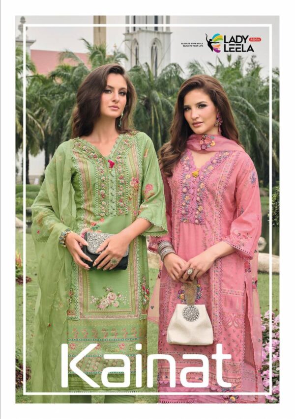 Lady Leela Kainat Maslin Printed Kurti Pant With Dupatta Wholesale Catalog Collection Exporter