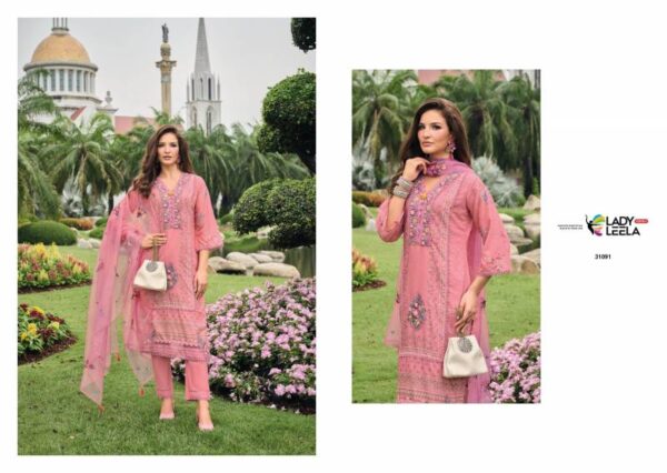 Lady Leela Kainat Maslin Printed Kurti Pant With Dupatta Wholesale Catalog Collection Exporter - Image 2