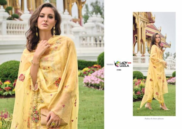 Lady Leela Kainat Maslin Printed Kurti Pant With Dupatta Wholesale Catalog Collection Exporter - Image 5