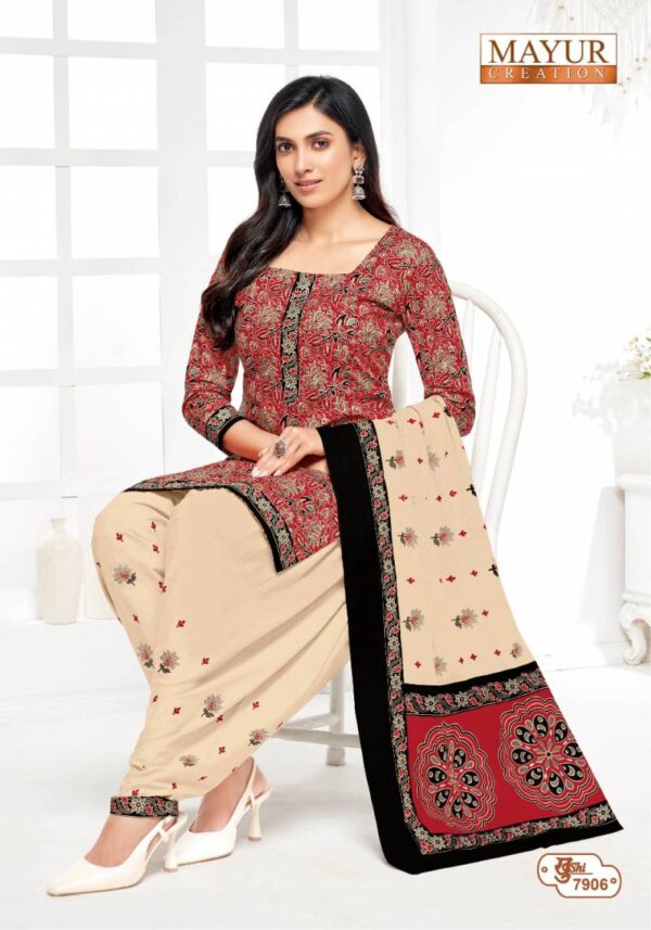 Mayur Khushi Vol 79 Cotton Patiyala Dress Material Catalog Wholesale Collection Exporter - Image 15