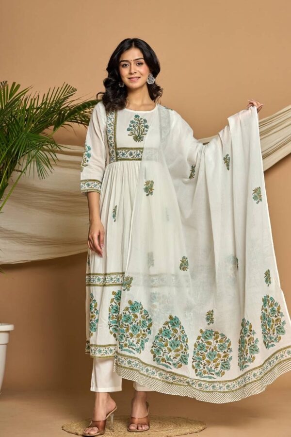 Nityaa F 17 Mul Cotton Block Printed Readymade Suit Wholesale Catalog Collection Exporter - Image 2