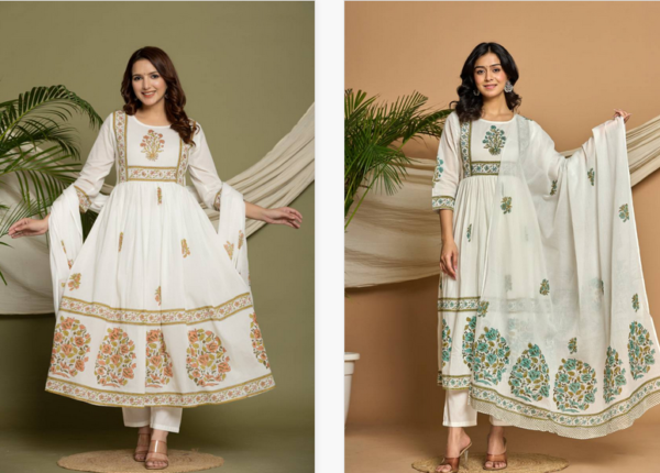 Nityaa F 17 Mul Cotton Block Printed Readymade Suit Wholesale Catalog Collection Exporter - Image 3