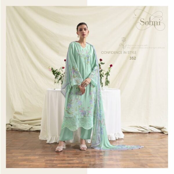 Kimora Sohni Grace Maslin Digital Printed Salwar Suits Wholesale Catalog Collection Supplier - Image 3