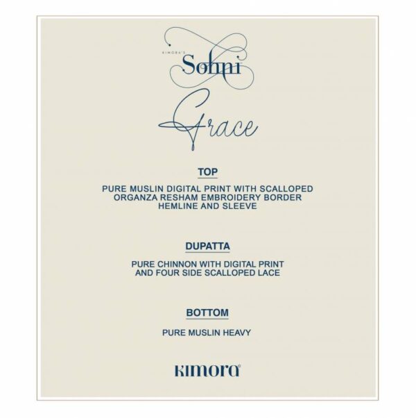 Kimora Sohni Grace Maslin Digital Printed Salwar Suits Wholesale Catalog Collection Supplier - Image 6