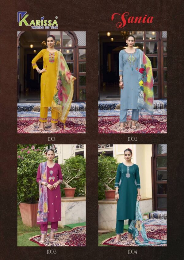 Karissa Sania Cotton Thread Work Kurti Bottom With Dupatta Wholesale Catalog Collection Supplier - Image 7