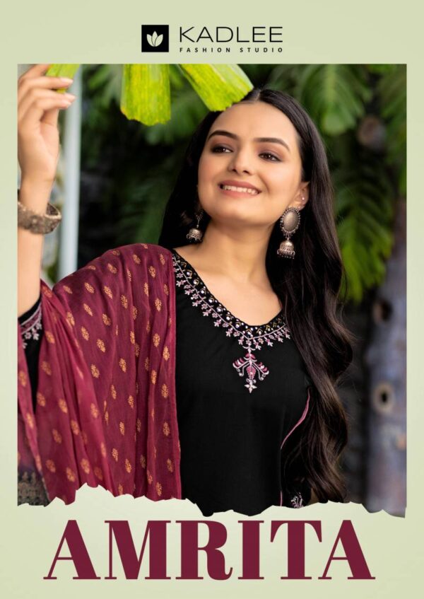 Kadlee Amrita Rayon Slub Kurti Bottom With Dupatta Wholesale Catalog Collection Wholesale Exporter