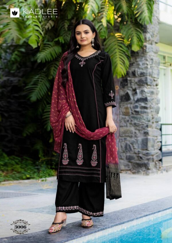 Kadlee Amrita Rayon Slub Kurti Bottom With Dupatta Wholesale Catalog Collection Wholesale Exporter - Image 6