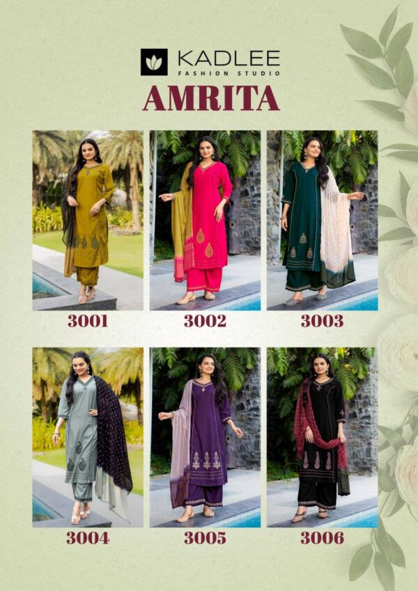 Kadlee Amrita Rayon Slub Kurti Bottom With Dupatta Wholesale Catalog Collection Wholesale Exporter - Image 8