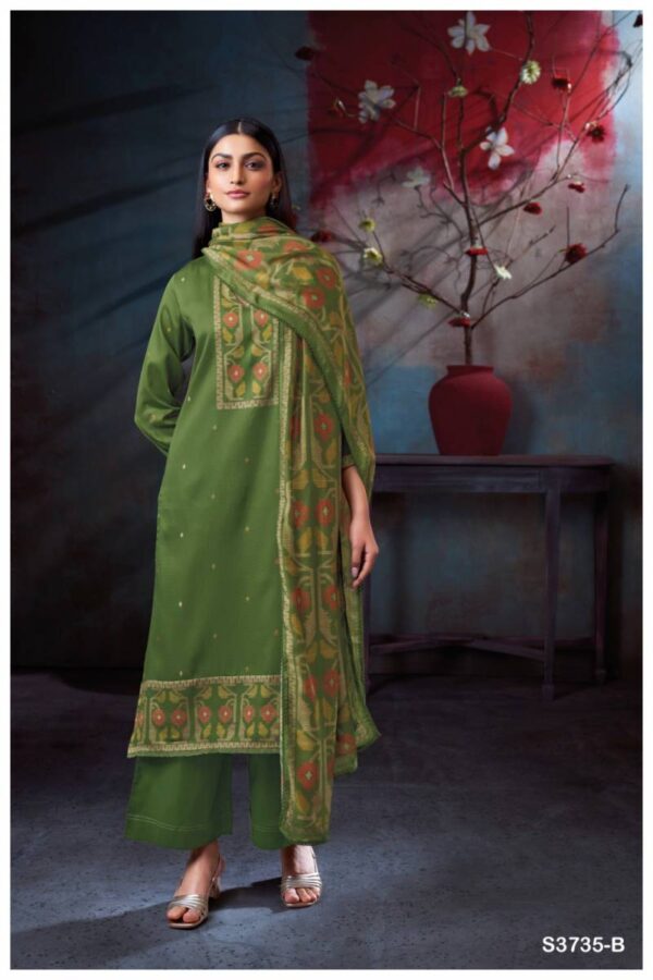 Ganga Samida Cotton Satin Printed Salwar Kameez Wholesale Catalog Collection Exporter - Image 2