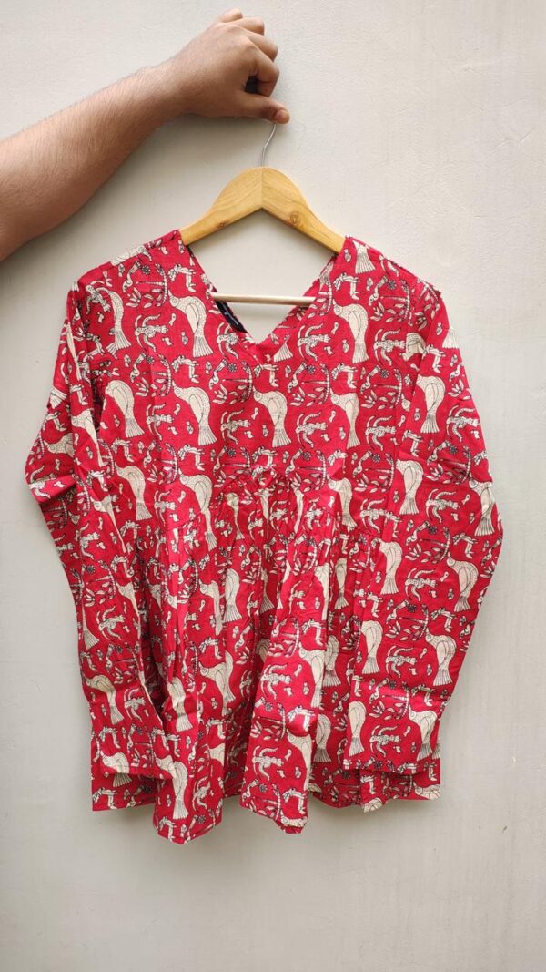Naisha Peplum Top Pure Cotton Sanganeri Printed Tops Catalog Wholesale Collection Exporter - Image 8