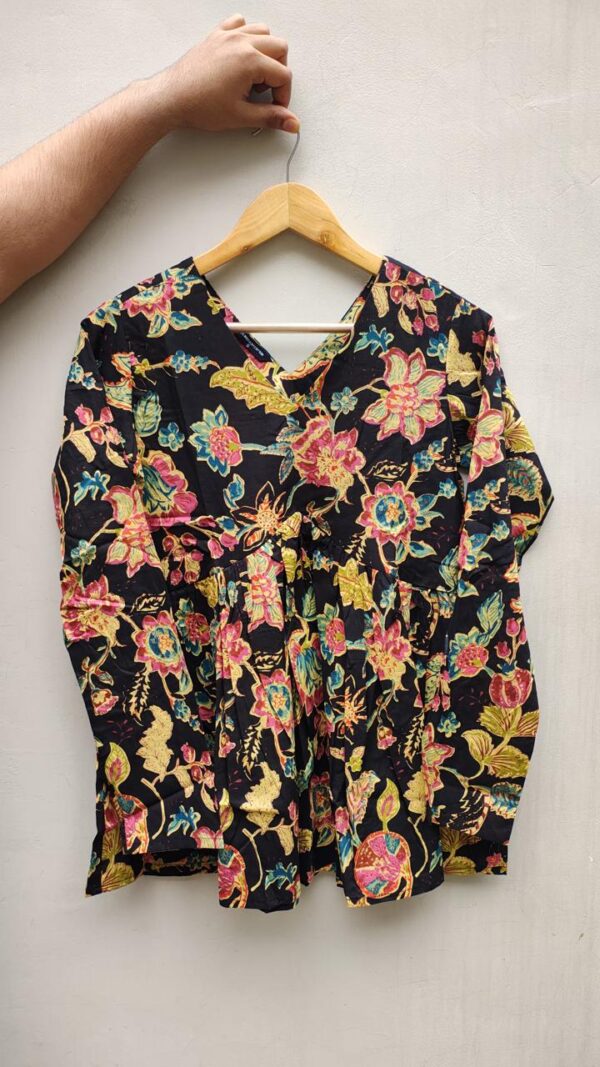 Naisha Peplum Top Pure Cotton Sanganeri Printed Tops Catalog Wholesale Collection Exporter - Image 18