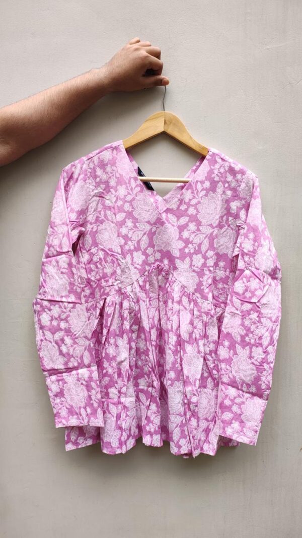 Naisha Peplum Top Pure Cotton Sanganeri Printed Tops Catalog Wholesale Collection Exporter - Image 21
