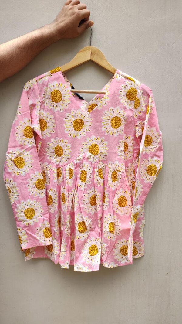 Naisha Peplum Top Pure Cotton Sanganeri Printed Tops Catalog Wholesale Collection Exporter - Image 26