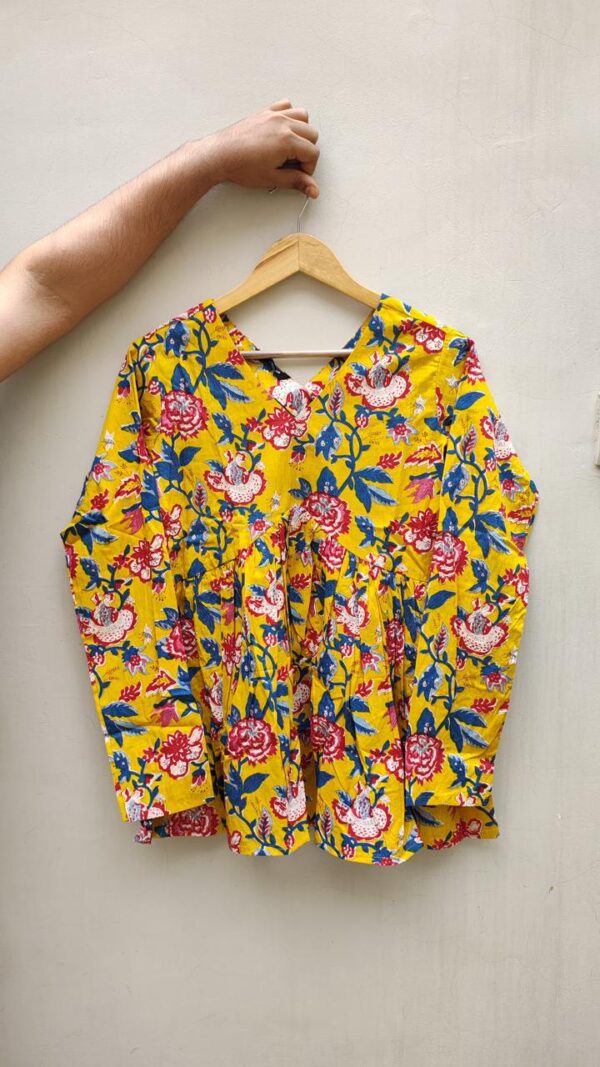 Naisha Peplum Top Pure Cotton Sanganeri Printed Tops Catalog Wholesale Collection Exporter - Image 39