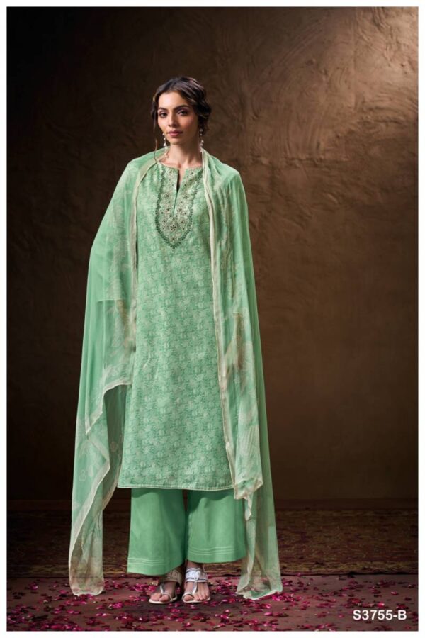 Ganga Annie Cotton Printed Embroidered Salwar Kameez Wholesale Catalog Collection Exporter - Image 4