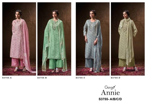 Ganga Annie Cotton Printed Embroidered Salwar Kameez Wholesale Catalog Collection Exporter - Image 7