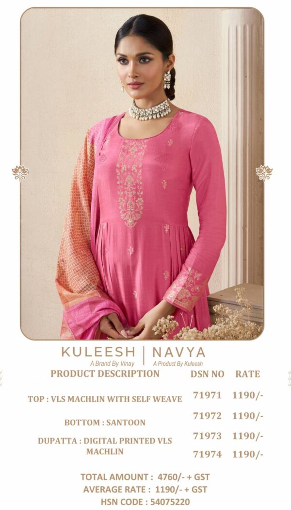 Vinay Kuleesh Navya Designer Salwar Kameez Wholesale Catalog Collection Exporter - Image 5