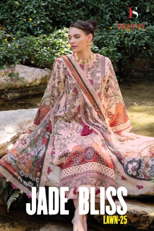 Deepsy Jade Bliss Lawn 25 Cotton Dupatta Pakistani Salwar Suits Wholesale Catalog Collection Exporter
