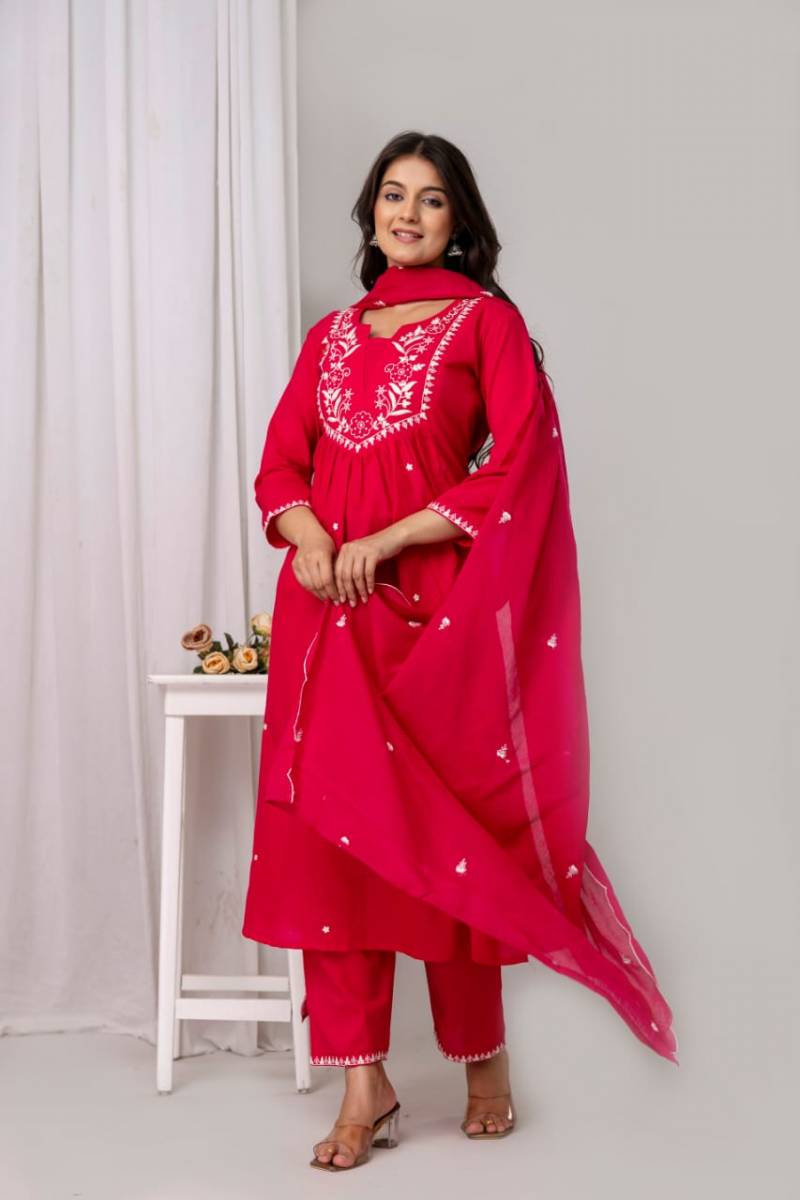 Naisha K 130 Cotton Kurti Bottom With Dupatta Wholesale Catalog Collection Exporter - Image 3