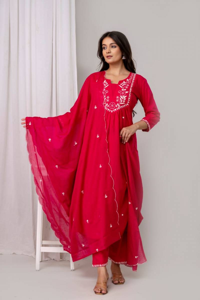 Naisha K 130 Cotton Kurti Bottom With Dupatta Wholesale Catalog Collection Exporter - Image 4