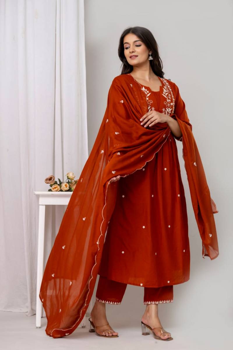 Naisha K 130 Cotton Kurti Bottom With Dupatta Wholesale Catalog Collection Exporter - Image 5