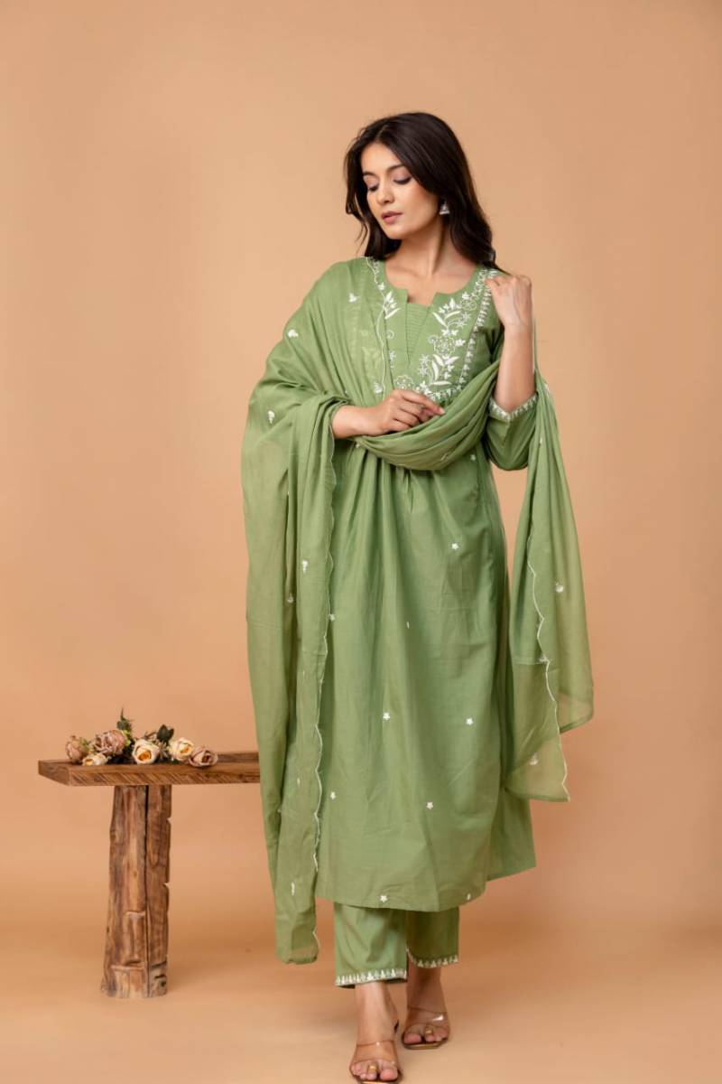 Naisha K 130 Cotton Kurti Bottom With Dupatta Wholesale Catalog Collection Exporter