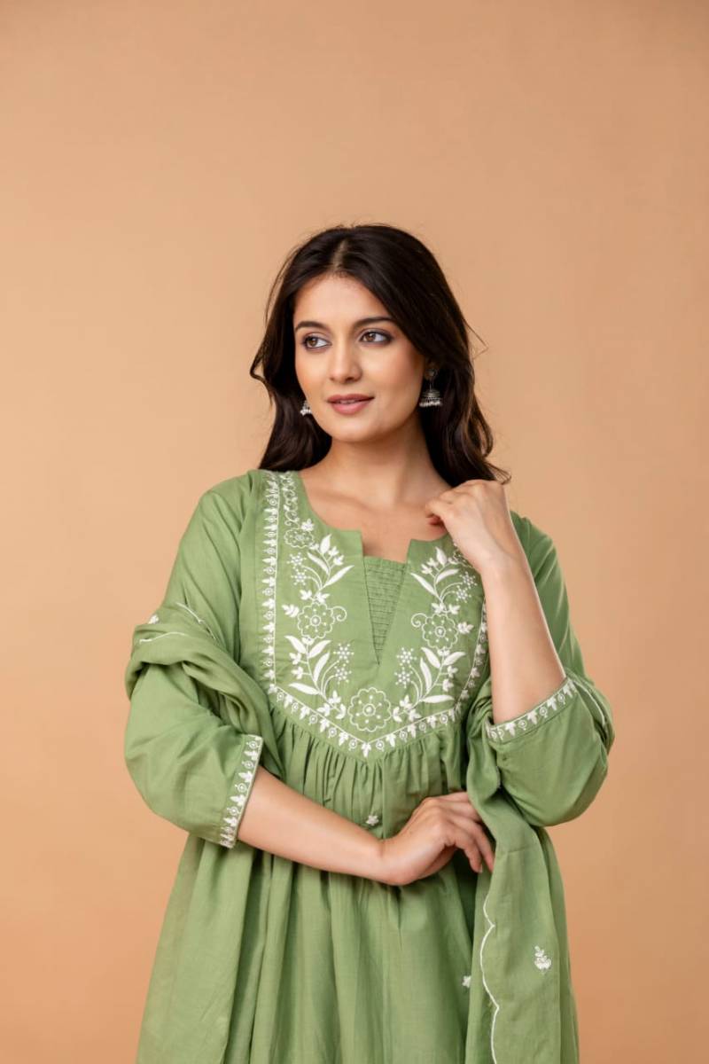 Naisha K 130 Cotton Kurti Bottom With Dupatta Wholesale Catalog Collection Exporter - Image 9