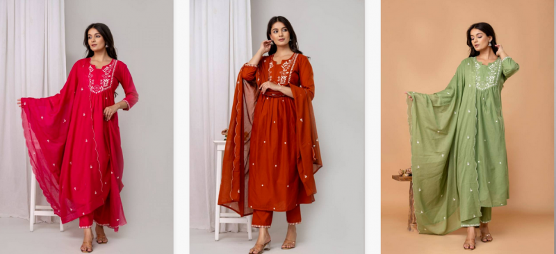 Naisha K 130 Cotton Kurti Bottom With Dupatta Wholesale Catalog Collection Exporter - Image 10