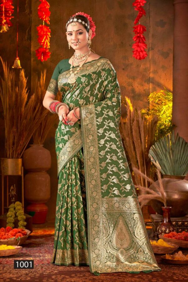 Saroj Gauri Priya Silk Vol 1 Festive Wear Silk Sarees Wholesale Catalog Collection Exporter - Image 3