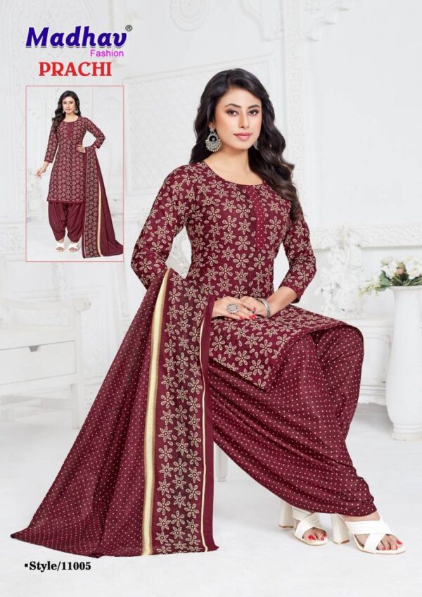 Madhav Prachi Vol 11 Cotton Printed Patiyala Dress Material Wholesale Catalog Collection Exporter - Image 4