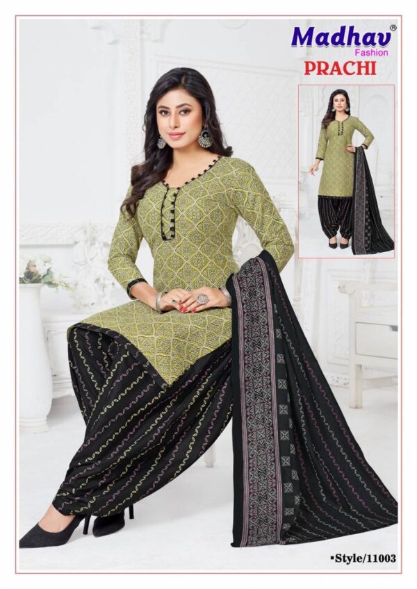 Madhav Prachi Vol 11 Cotton Printed Patiyala Dress Material Wholesale Catalog Collection Exporter - Image 6