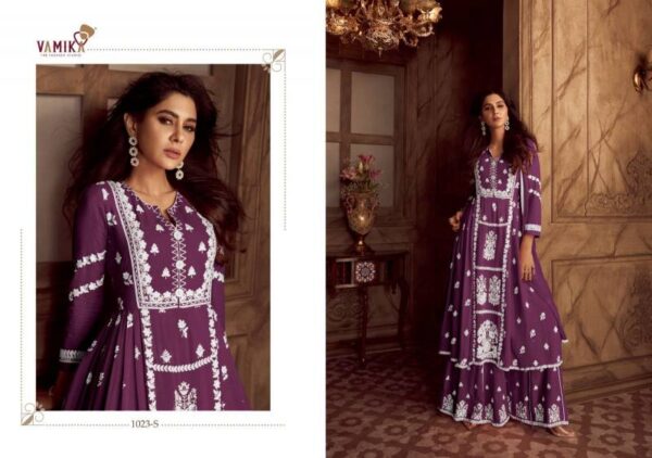Vamika Lakhnawi Vol 4 Dark List Readymade Wholesale Catalog Collection Supplier - Image 4