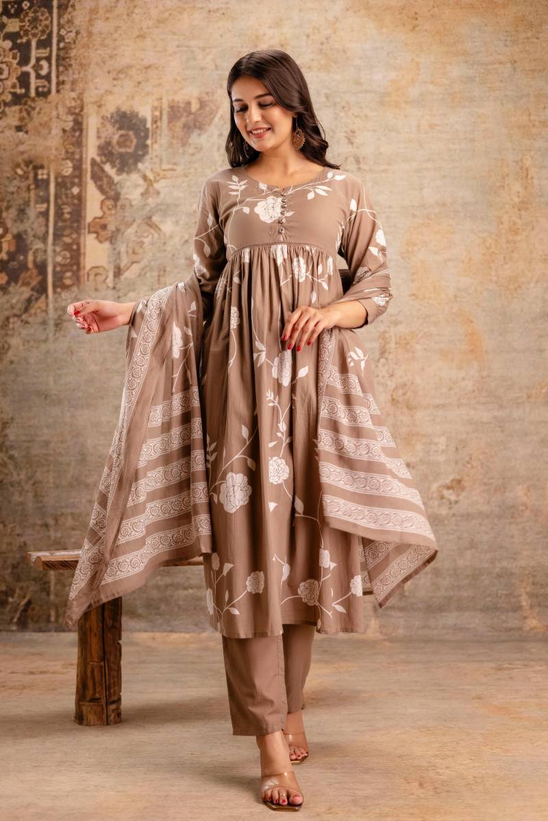 Naisha K 131 Cotton Printed Kurti Bottom With Dupatta Wholesale Catalog Collection Supplier - Image 3